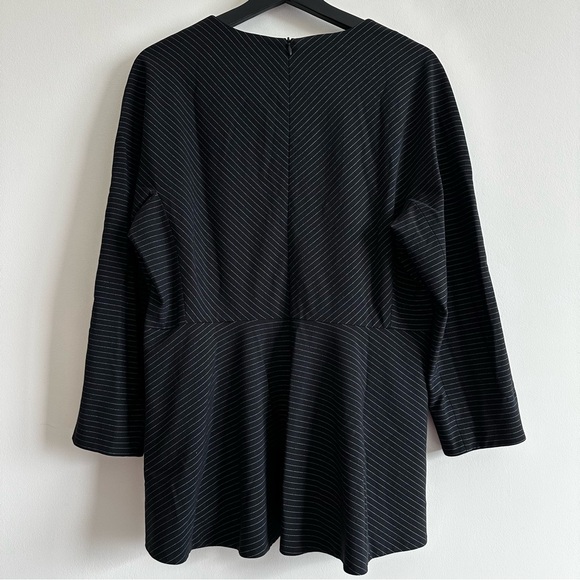 Anne Klein Black Pinstripe Top - Picture 9 of 15